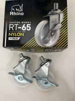 ล้อไนล่อน สกรู มีเบรค Rhino 2.1/2” ราคาต่อ 4 ล้อ