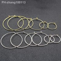 0.8mm thick 925 Sterling Silver Earring Hoops Earrings Big Circle Ear Wire Hoops Earrings Wires For DIY Jewelry Making Supplies