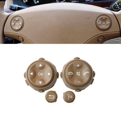 Car Multifunction Steering Wheel Button for Mercedes Benz W221 S-Class S280 S300 S350 S400 Dark Yellow