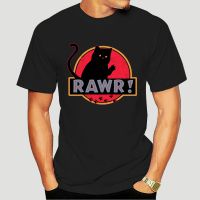 Men T Shirt Black t-shirt Rawr tshirts Fashion 100% cotton O-neck Custom Printed Mens T-shirt New  F0FW