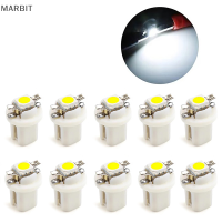 MARBIT 10ชิ้นไฟ LED B8.5d T5รถยนต์แผงหน้าปัดหลอดไฟภายในรถยนต์อุปกรณ์เสริมโคมไฟแผงหน้าปัดไฟสวิทช์ด้านข้าง12V