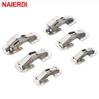 4PCS NAIERDI 3 Inch Kabinet Hidrolik Engsel 90 Derajat Tidak Ada Pengeboran Lubang Lemari Pintu Lembut Dekat Engsel 4 inch Engsel Perabot