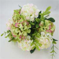 【YF】▼  10 flower head silk artificial white wedding flowers bouquet fake party decoratioTH