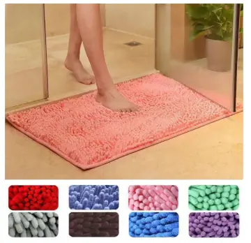 Bath Rugs for Bathroom Non Slip, Microfiber Washable Claret Large Bathroom  Mat