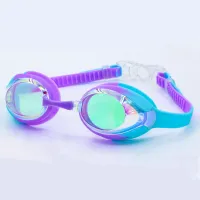 Swimming Goggles Anti-Fog Anti-Leakage UV Protector Soft Silicone Nose Bridge Prescription Swim Glasses for Boy Girl Kids Goggles