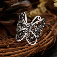 Vintage Silver Color Butterfly Ring For Women Versatile Fashion Girl Accessories Owl Angel Wing Animal Irregular Rings Jewelry