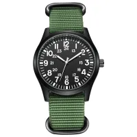 {Miracle Watch Store} Air Force Field สายนาฬิกาผ้า24ชั่วโมงจอแสดงผล Japan Quartz Movement 42Mm Dial