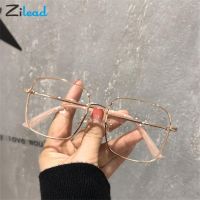 Zilead Anti Blue Light Myopia Glasses Women Computer Metal Big Frame Nearsighted Eyeglasses Minus Diopters Spectacles 0 to-600