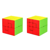 MoYu Meilong Puppet one two 2x2 3x3 Bandaged Magic Cubes 2x2x2 3x3x3 Cubo Magico Mixup Speed Puzzle Game Challenge Kids Fun Toy