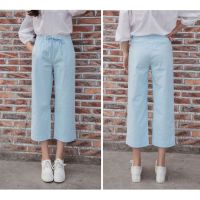 High Waist Pants Women Casual Long Pants Loose Cotton Linen Wide Leg Pants Elastic Waist Sports Pant Trousers