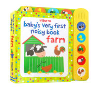 Usborne babys first vocal book baby S very first noisy Book Farm English original picture book touch pronunciation book eusborne, UK