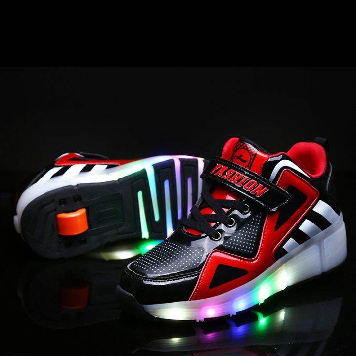 aaa-super-quality-led-roller-shoes-รองเท้าสเก็ต-1-ล้อ-มีสวิตปิด-เปิดไฟ-รองเท้ามีล้อ-30-40-boys-and-girls-sneaker