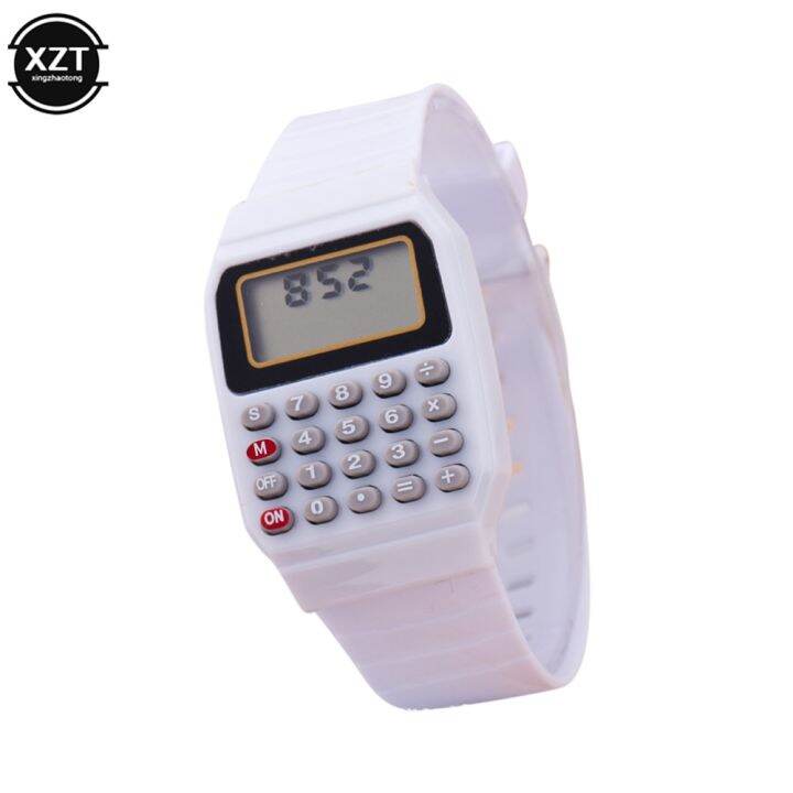 children-electronic-calculator-silicone-hot-selling-computer-watch-micro-calculator-date-multi-purpose-creative-keypad-watch-calculators