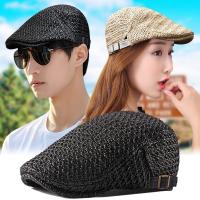 【Hot Sale】 Mesh hat men and women spring summer short brim breathable peaked cap simple casual forward retro painter