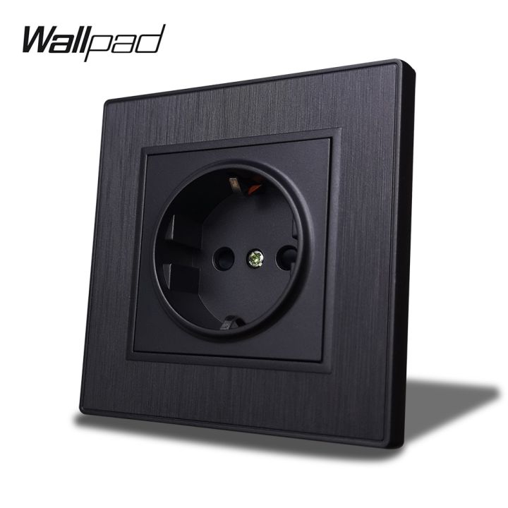 wallpad-s6-eu-electric-outlet-power-wall-socket-german-plug-black-silver-gold-brushed-pc-plastic-imitating-aluminum