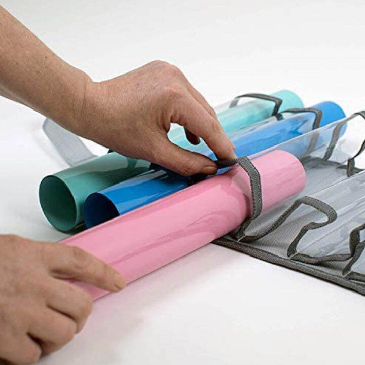 vinyl-roll-holder-vinyl-roll-storage-rack-wall-mount-craft-vinyl-roll-organizer-partitions-hanging-pocket-behind-the-door