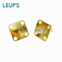 SMA Female Jack Or RP-SMA Female Plug Panel Mount 4 Holes Flange Deck Solder RF Connector Electrical Connectors