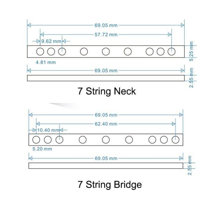 100pcs-7-string-electric-guitar-humbucker-pickup-metal-spacer-bars-pole-spacing-neck-bridge-guitar-parts