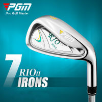 PGM RIO Golf Club 7 Iron for Women Stainless Steel Rod Head Golf Practice Stick Graphite/Stainless Steel Shaft TIG014