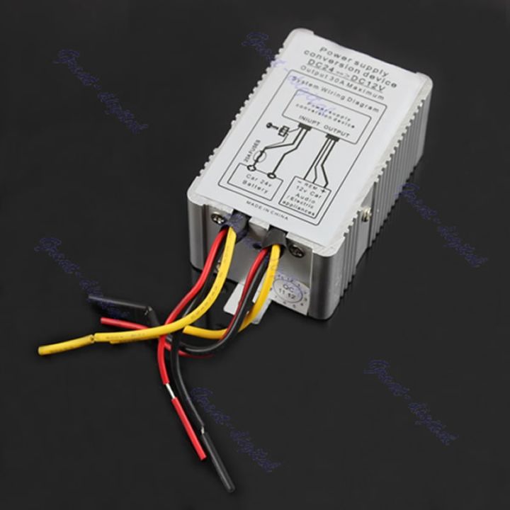 อุปกรณ์แปลง24v-เป็น12v-dc-dc-ตัวแปลงไฟรถยนต์จากอินเวอร์เตอร์30a