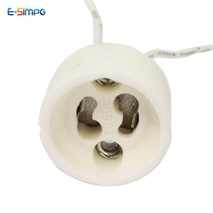 【YD】 GU10 Lamp Holder Base Wire Halogen Socket Lazada.co.th