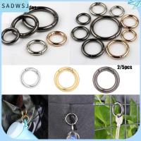 SADWSJ 5/10pcs 25/33/35mm ทริกเกอร์การกดแบบกลม ประตูชุบ กระเป๋า Carabiner กระเป๋าถือ คลิปหนีบสแน็ป หัวเข็มขัดโอริงสปริง หัวเข็มขัดกระเป๋า