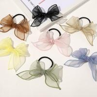 1pcs Korean Mesh Bow Knot Hair Ties Organza Women Girl Ponytail Hair Ring Elastic Hair Band Accessories Hair Accessories