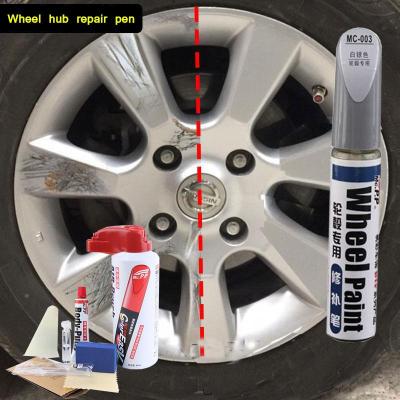 Automotive Aluminum Alloy Wheel Hub Scratch Repair Pen Paint Pen Automotive Wheel Hub Oily Marker Metal Permanent Paint Repair Adhesives Tape