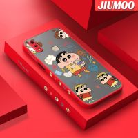 เคส JIUMOO สำหรับ VIVO V9 V9เยาวชน V9โปรเคส Y85เครยอนชินจังบางมีน้ำค้างแข็งโปร่งใสแข็งขอบสี่เหลี่ยมกันกระแทกลวดลายปลอกซิลิโคนเคสนิ่มป้องกันคลุมทั้งหมด