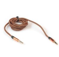 สายAux jack 3.5mm. สายต่อช่องหูฟัง สายถักอย่างดียาว1เมตร