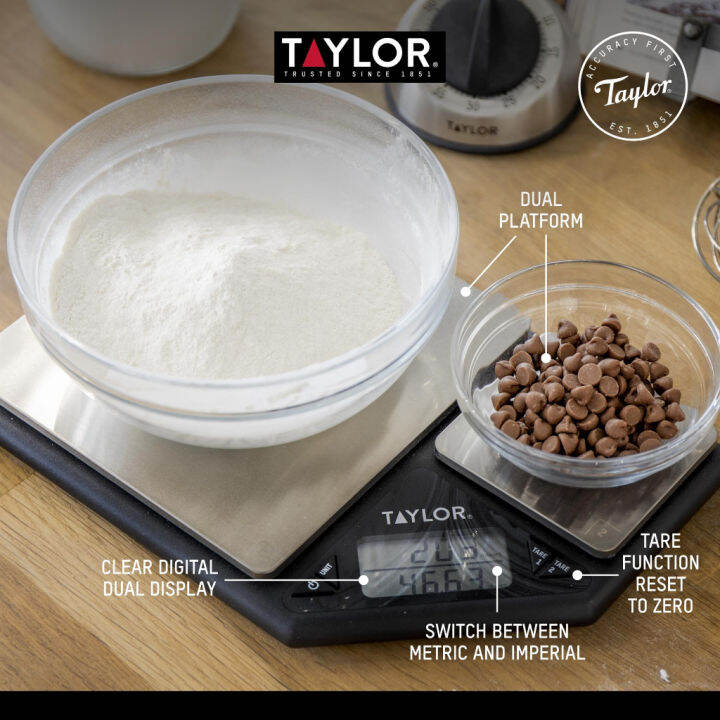 taylor-pro-digital-kitchen-food-scales-with-dual-kitchen-scale-black-silver-5kg-500g-เครื่องชั่งน้ำหนักดิจิตอล