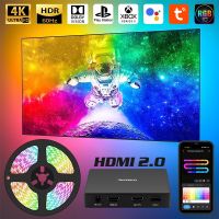 55-85 Inches Smart Ambient TV Led Backlight LED Strip Lights Kit For 4K HDMI 2.0 Device Sync Box Alexa Google Assistant Control Night Lights