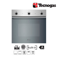 TECNOPLUS เตาอบแบบฝังเฟอร์นิเจอร์ ขนาด 60 ซม. ความจุ 72 ลิตร TECNOGAS รุ่น FN3K66E5X-60 NEXT 3K STEEL