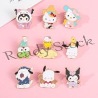 【hot sale】 ♗❁ B36 Cute Sanrio Enamel Pin Kawaii Rabbit Cat Brooch Kuromi Mymelody Pins HelloKitty Lapel Badge Jewelry Gifts for Kids