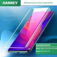 HANNEY สำหรับ Xiaomi Redmi Note 12 11S 11 10 10S 8 9 9S Pro Redmi 12C 10A 10C 10 9 9A 9C 9T ฟิล์มนิรภัย 9D ป้องกันหน้าจอแก้ว 9DGH-01