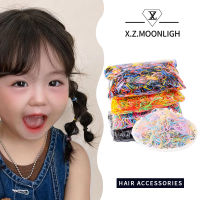 X.z. MOONLIGH】แถบยางไนลอนสำหรับเด็กผู้หญิงชิ้น/ล็อต1000เส้นผมยางยืดที่คาดผมสำหรับเด็กผมหางม้าของขวัญเครื่องประดับผม