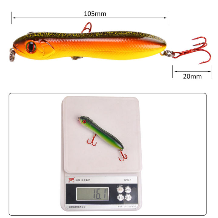 10-เซนติเมตร-15-6-กรัมหัวงูหัวกดดินสอน้ำเหยื่อตกปลาเหยื่อล่อสำหรับตกปลาตา-3d