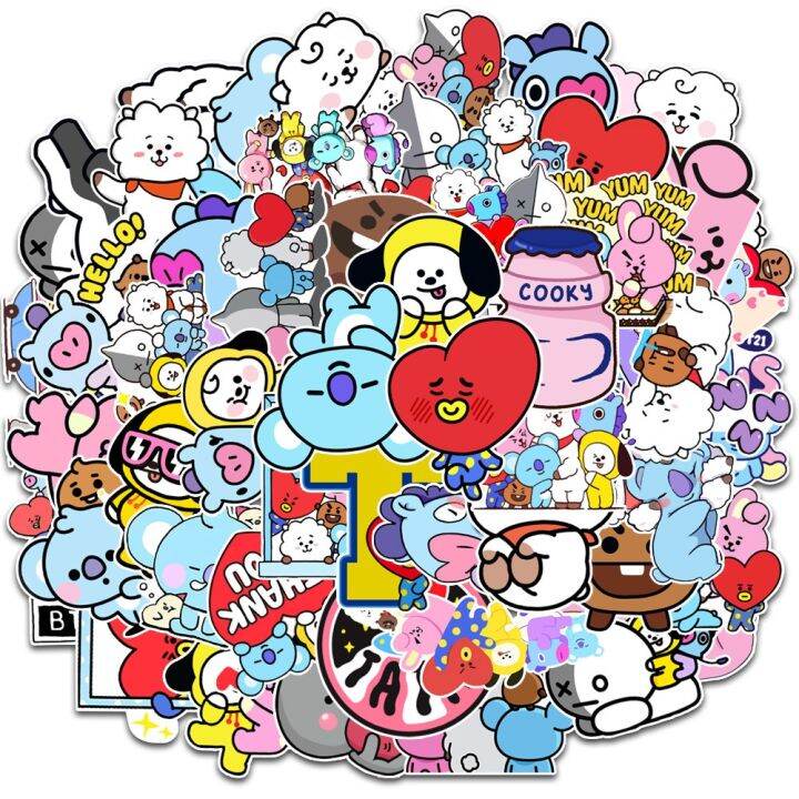 Sticker BT21: Các fan của BT21 sẽ không muốn bỏ lỡ bộ sưu tập sticker cực kỳ đáng yêu này. Hãy xem qua để xem những hình ảnh chibi cực dễ thương của các nhân vật BT21 và trang trí cho những tin nhắn của bạn nhé!