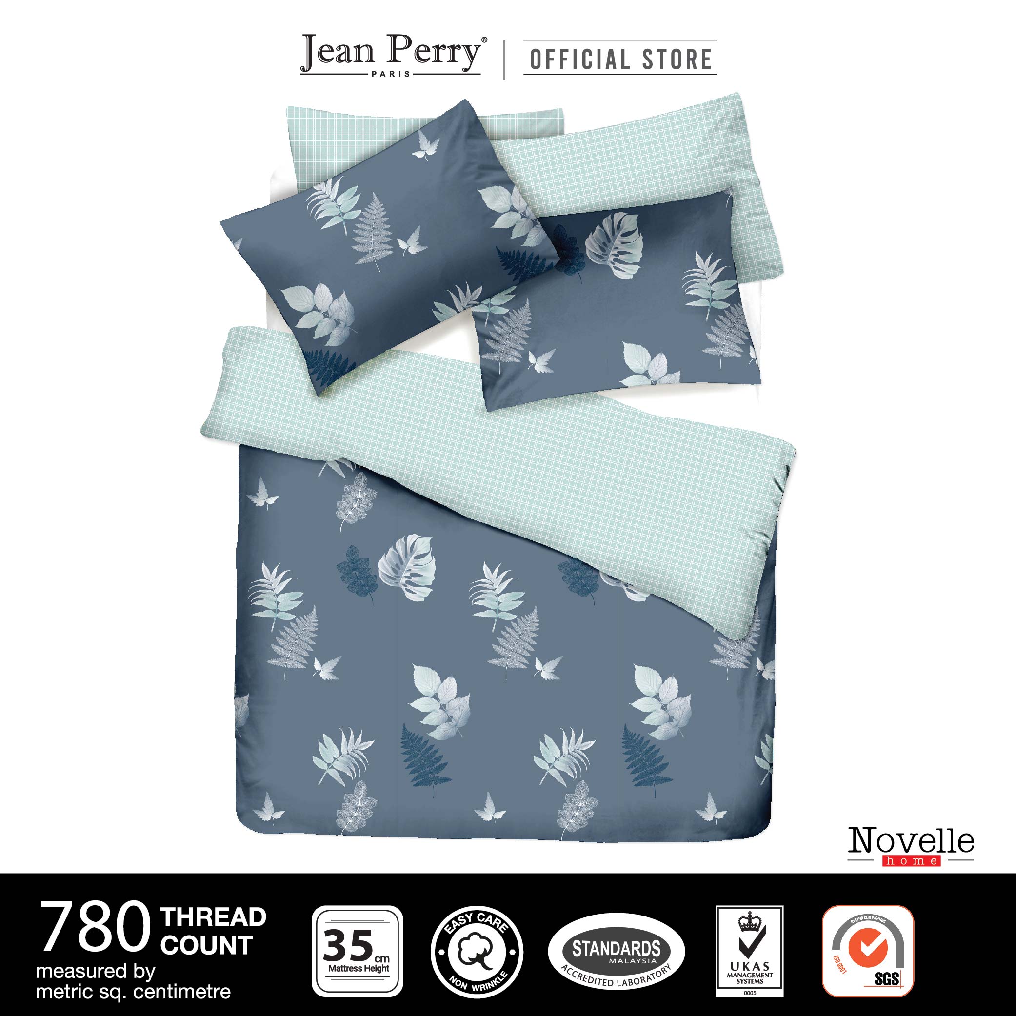 Novelle Rubie Bedsheet Fitted Set - Cotton Non Iron 780TC (Queen/King) (AGHLTV)