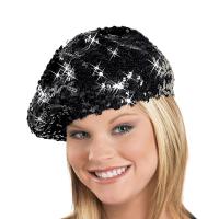 Dancewear อุปกรณ์เสริม Sequins Beret หมวก Jazz Dance หมวก Hip-Hop Performance Sequins Hats