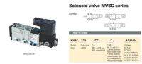 MVSC260-4E2 220V AC 5Port 2Pos 1/4" BSP Solenoid Air Valve Double Coil Led Valves