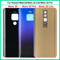 Untuk Mate 20 Lite Bateri Belakang Panel Kaca 3D Pintu Belakang Mate20 Pro Kembali Kaca Perumahan Kes Pelekat