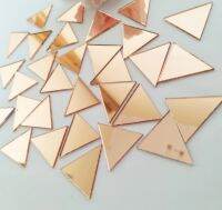 Set of 100pcs 1 Triangle Real Glass Mirror Mosaic Tile Triangular Real Glass Mirror DIY Crafts Accessory