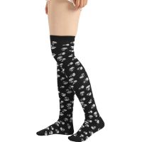 New Fashion Women Skeleton Stockings Ladies Knitting Over Knee Socks Blended Thigh High Thick Lovely Girl Knee High Socks