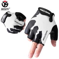 Men Gloves Breathable Cycling Road Outdoor Gym Anti-skid Fingerless