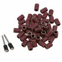 50PCS Sanding Bands Sanding Band Drum Grit Sandpaper 2 Mandrel For Sand Shape Groove Woods Fiberglass Dremel Rotary Tool