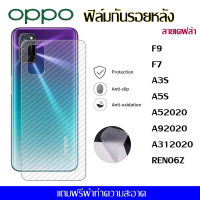 ฟิล์มกันรอยหลังOPPO ฟิล์มหลัง ลายเคฟล่าใส OPPO F9 A5S A52020 A312020 A3S F7 RENO6Z เคฟล่า