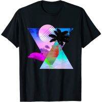 HOT ITEM!!Family Tee Couple Tee New Arrivals Adult Vaporwave Dolphin T-Shirt 80s hypnotic Triangle Sunset Tee Christmas Gift