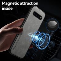 For Samsung Galaxy S8 S9 S10 Plus Case Luxury Leather Magnetic Car Holder Phone Cases For Samsung S10E Note 8 9 10 Back Cover Phone Cases