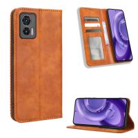 SmartPhonemall For Motorola Edge 30 Neo / Edge 30 Lite Magnetic Buckle Retro Texture Leather Phone Case(Brown)